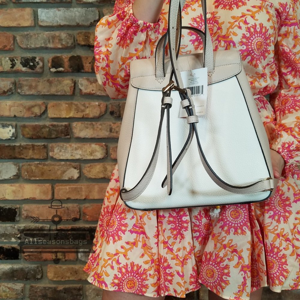 Warm Beige Parchment Kate Spade Leila MD Backpack - Picture 8 of 10